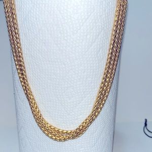 Julie Vos Gold Braided Triple Chain Necklace
